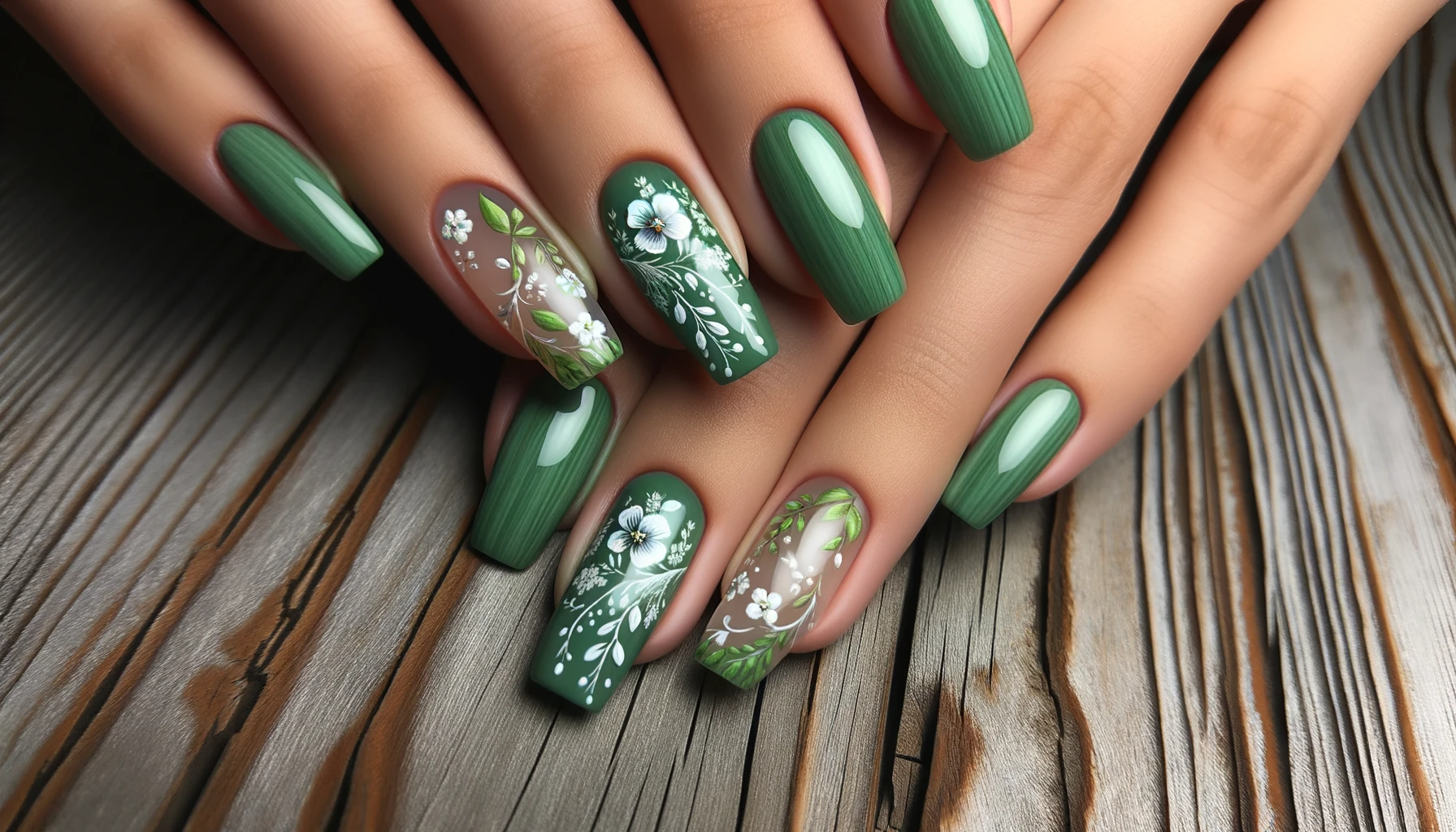Zielone paznokcie - modny manicure 2023