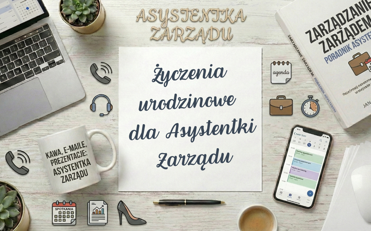 Życzenia urodzinowe dla Asystentki Zarządu