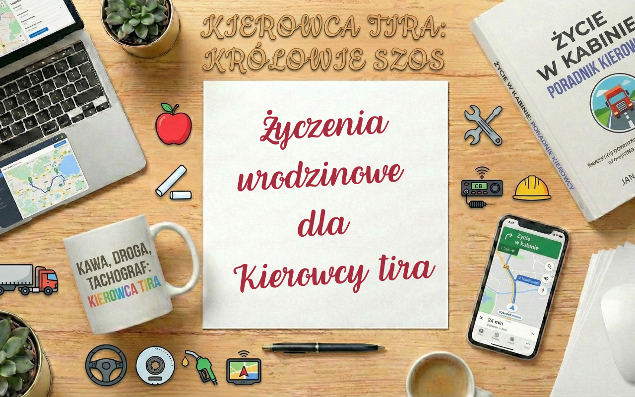 Życzenia urodzinowe dla Kierowcy Tira
