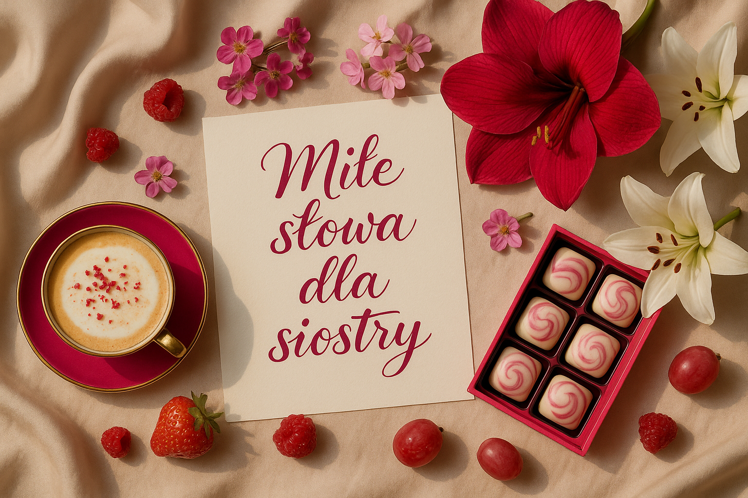 Miłe słowa dla siostry