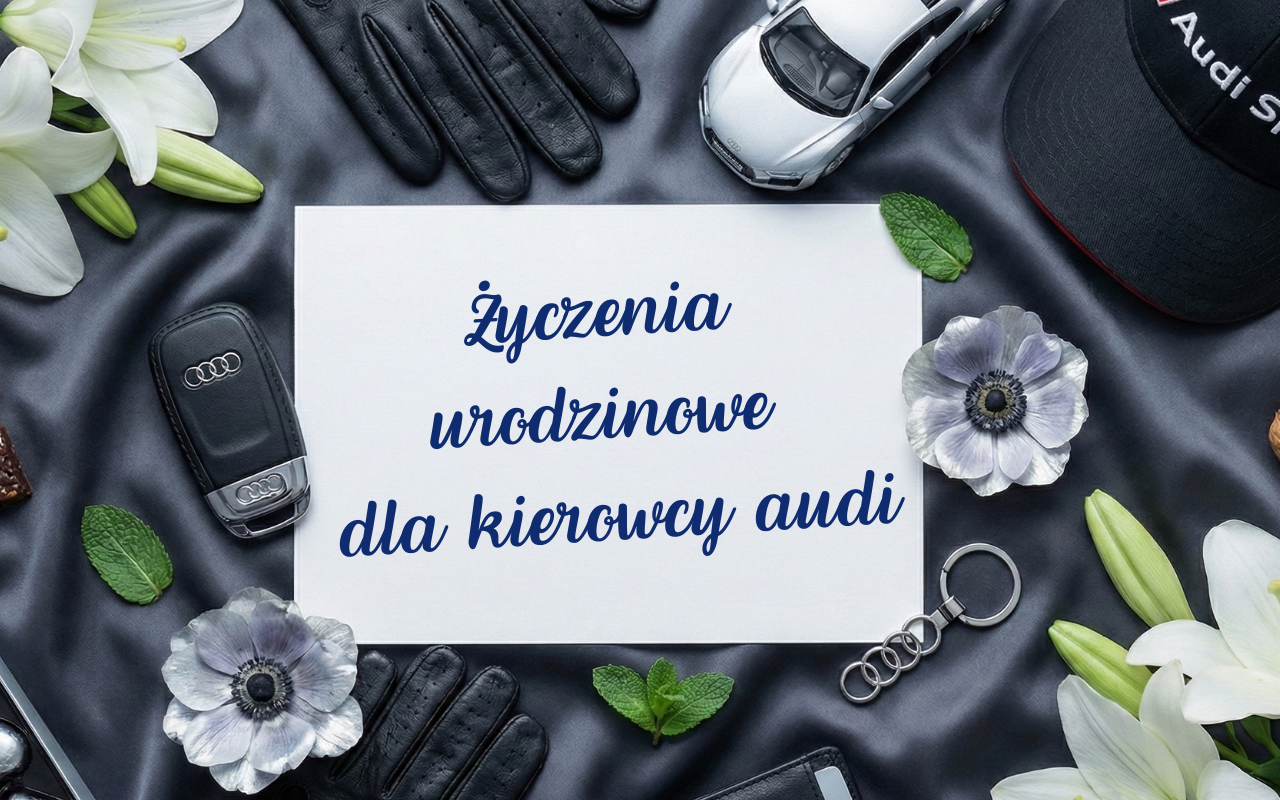 Życzenia urodzinowe dla kierowcy Audi
