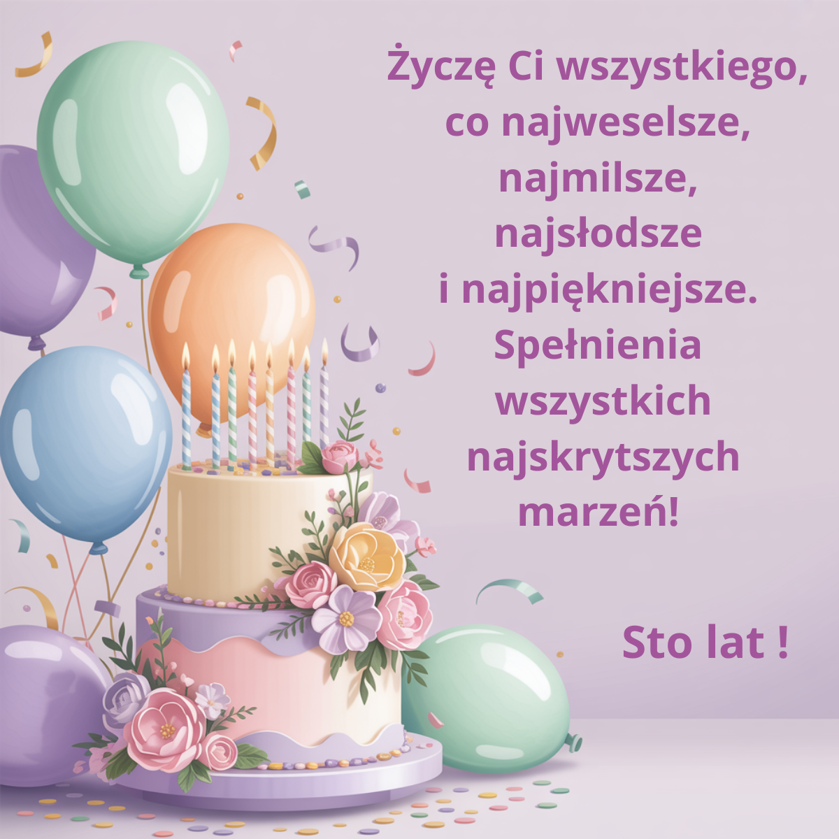 Najpiękniejsze wzruszające życzenia urodzinowe od serca - elegancka kartka na urodziny